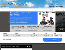 Tablet Screenshot of mollechevrolet.com